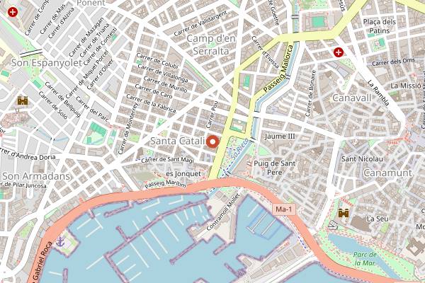 Map showing Mestís in Palma