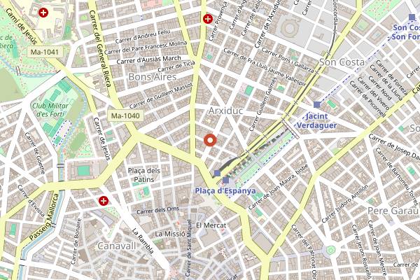 Map showing La Molienda Arxiduc in Palma