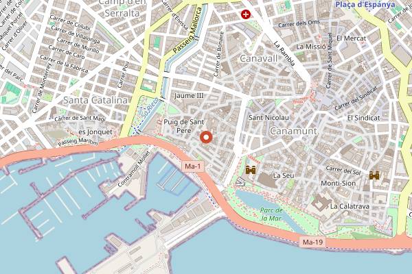 Map showing Botànic in Palma