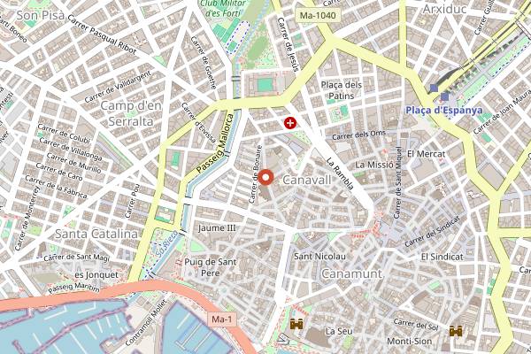 Map showing Emilio Innobar in Palma