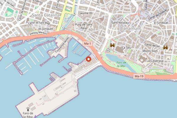 Map showing Mar de Nudos in Palma