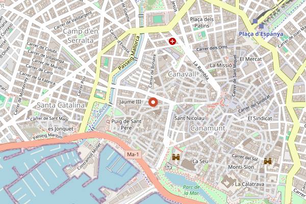 Map showing Mouna in Palma