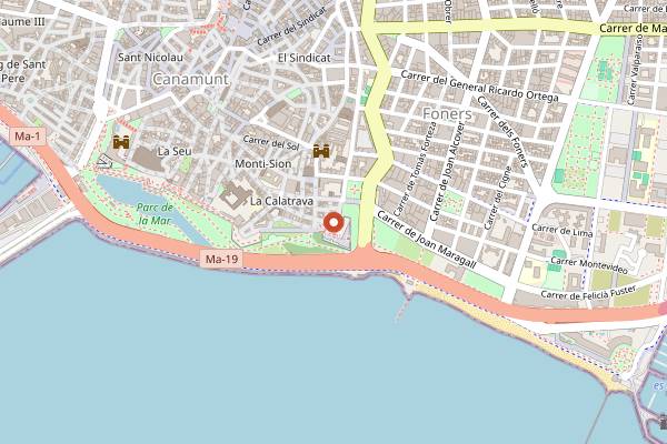 Map showing Zaranda in Palma