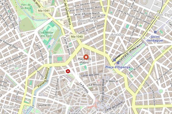 Map showing Mercat Agroecològic in Palma