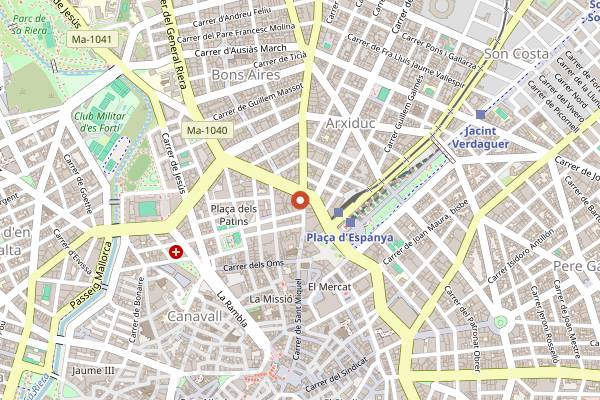 Map showing Arume Sushi Bar in Palma