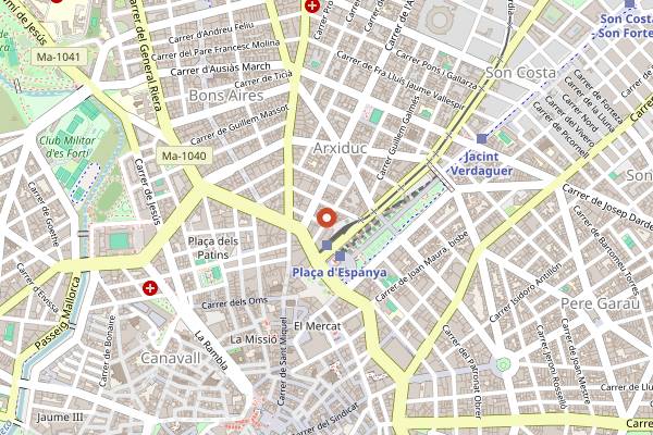 Map showing Casa Maruka in Palma