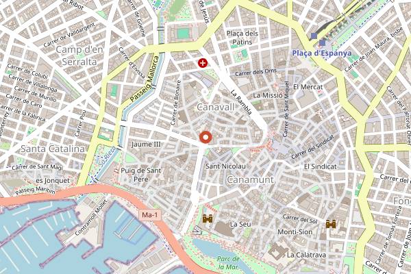 Map showing La Bodeguilla in Palma