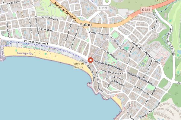 Map showing Caffe di Mare in Salou