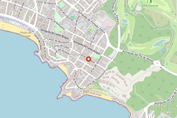 Map showing Chaplins in Salou