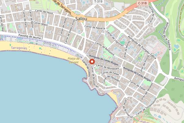 Map showing Lunattic in Salou