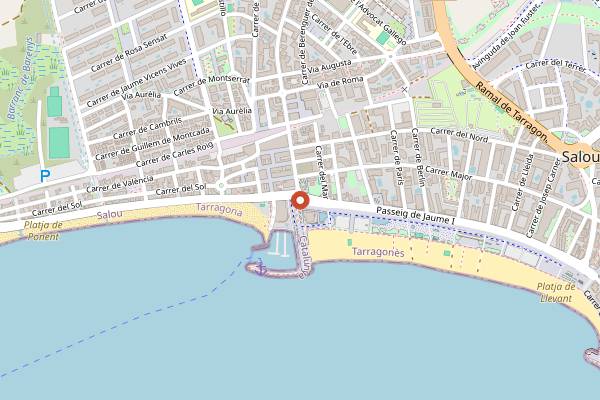 Map showing Arena Restaurant in Salou