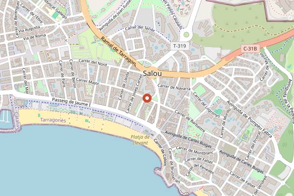 Map showing Hanaki in Salou