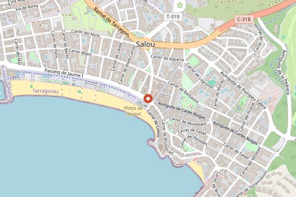 Map showing Palermo 1962 in Salou