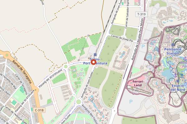 Map showing Salou Actiu cooking workshops in Salou