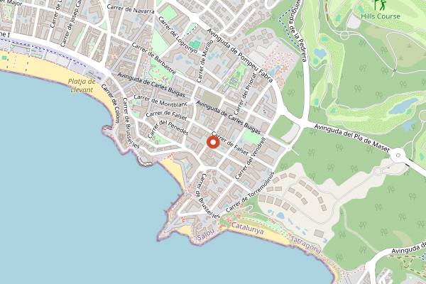 Map showing Halal Aladino in Salou