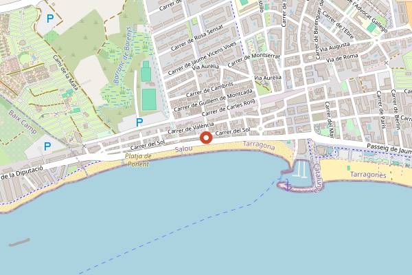 Map showing Puto Churro in Salou