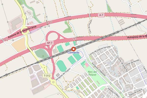 Map showing Bresca in Salou