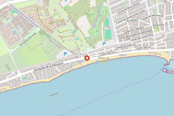 Map showing [M]NUDO in Salou