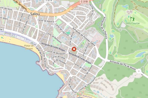 Map showing Thai Salou in Salou