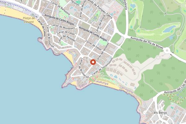 Map showing Sky Sunset in Salou