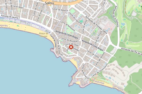 Map showing The Victoria Pub in Salou