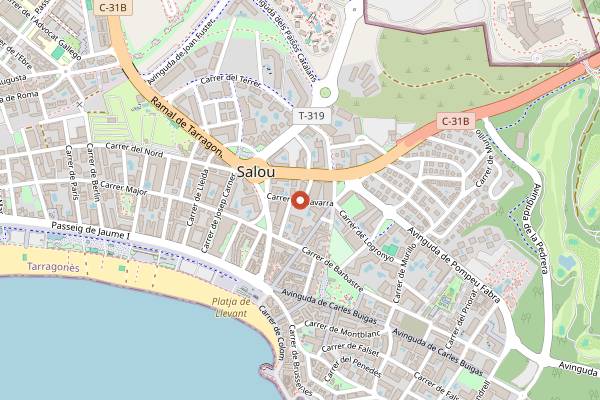 Map showing Zeppelin in Salou