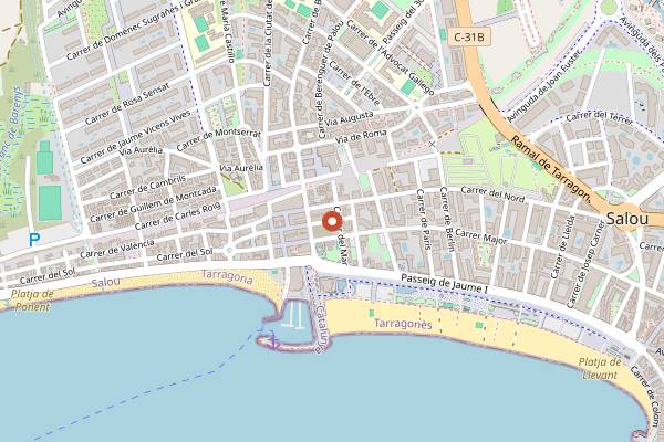 Map showing Cook and Travel in Salou