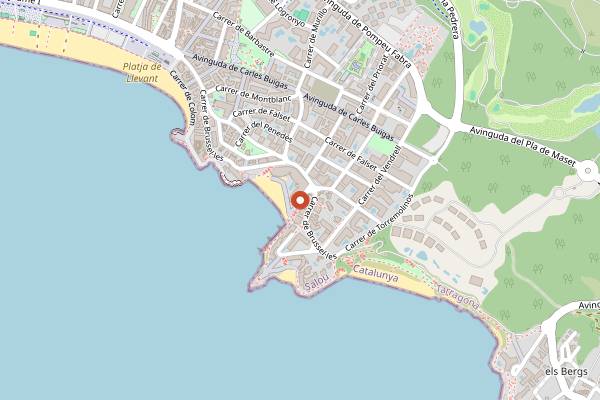 Map showing La Goleta in Salou