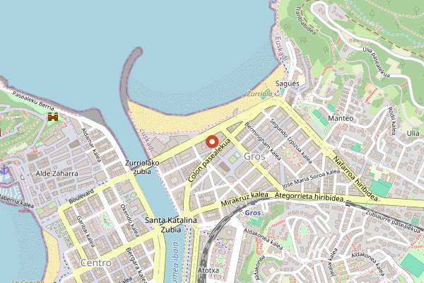Map showing Enxalao in San Sebastián