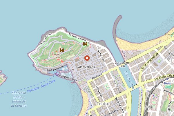 Map showing Bar Martinez in San Sebastián