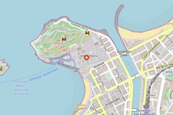 Map showing Bartolo in San Sebastián