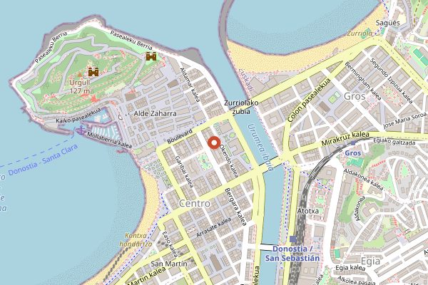 Map showing Koh Tao Cafe in San Sebastián