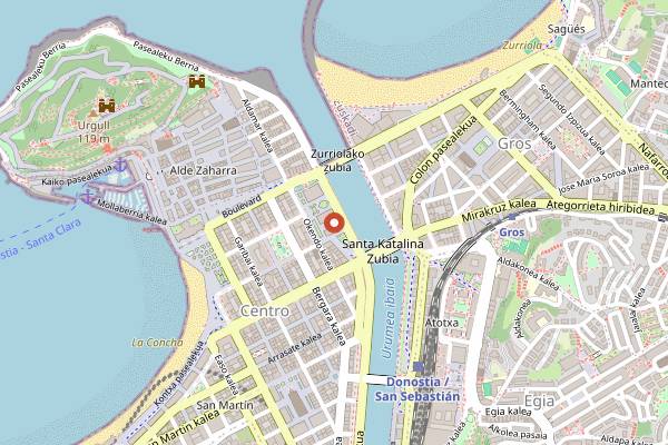Map showing Mimo San Sebastian in San Sebastián