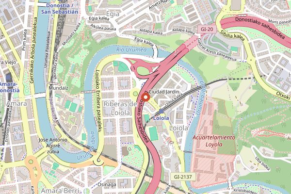 Map showing Sagardo Berriaren Eguna in San Sebastián