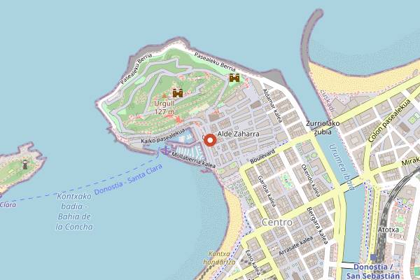 Map showing Arraun Cocktail Bar in San Sebastián