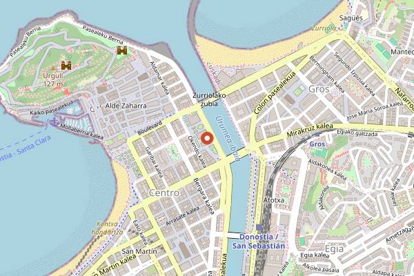 Map showing Dry San Sebastian in San Sebastián