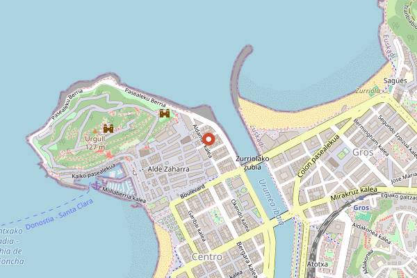 Map showing Eiger Edaritegia in San Sebastián