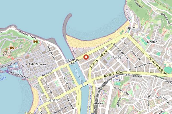 Map showing Picachilla Taberna Nautikoa in San Sebastián