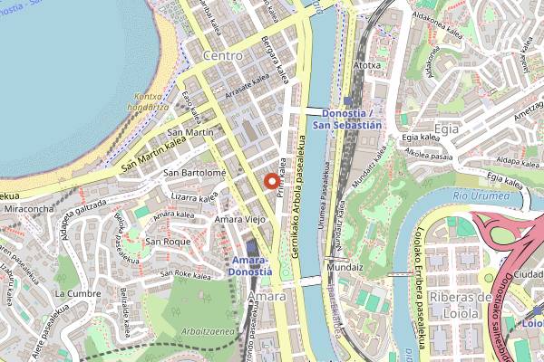 Map showing Pub Drop in San Sebastián