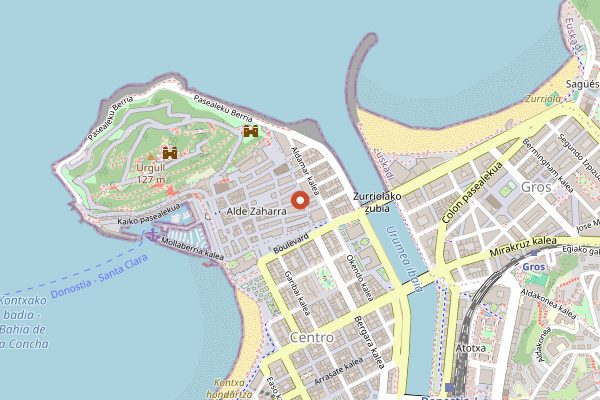 Map showing Bodegon Alejandro in San Sebastián