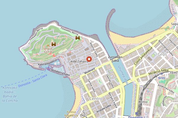 Map showing Risotto de Idiazabal at Borda Berri in San Sebastián
