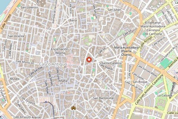 Map showing Cerveceria El Tremendo in Seville