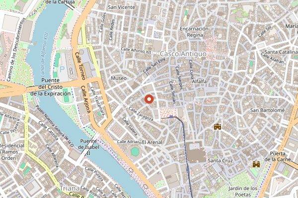 Map showing East Crema Coffee in Seville