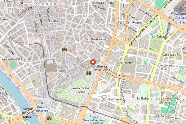 Map showing Moya Brunch in Seville