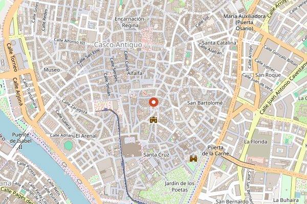 Map showing Parceria Cafe in Seville