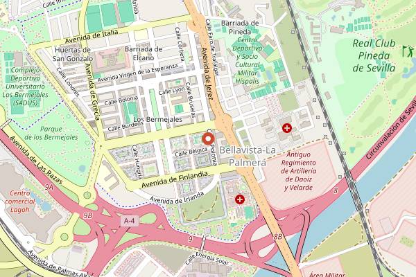 Map showing Choco&late in Seville
