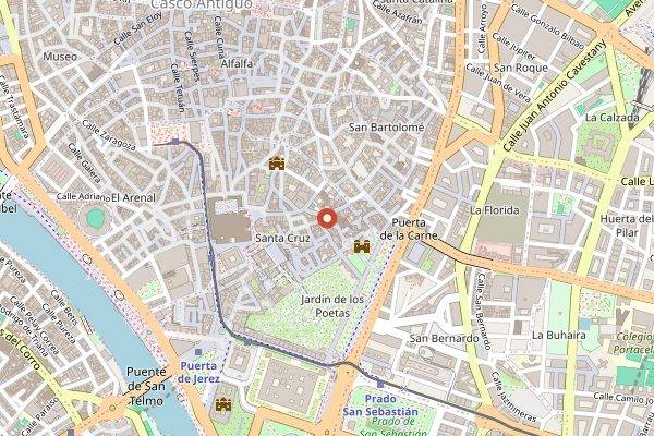 Map showing Las Teresas in Seville