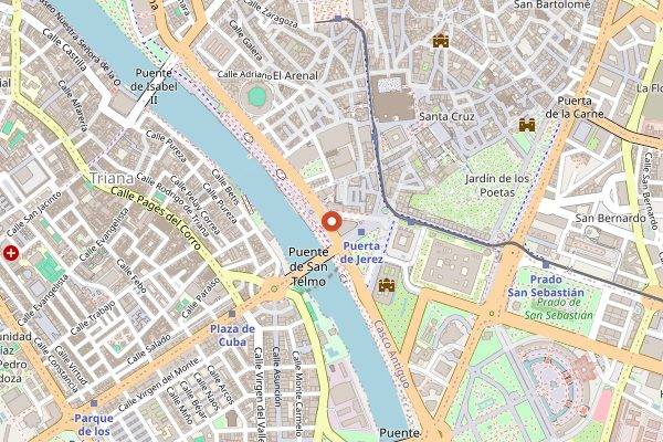Map showing Fresh Cooking Spain in Seville