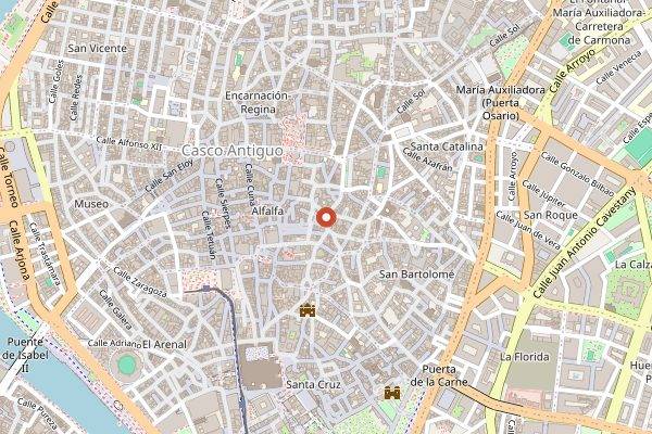 Map showing Habanita Restaurante Vegetariano in Seville