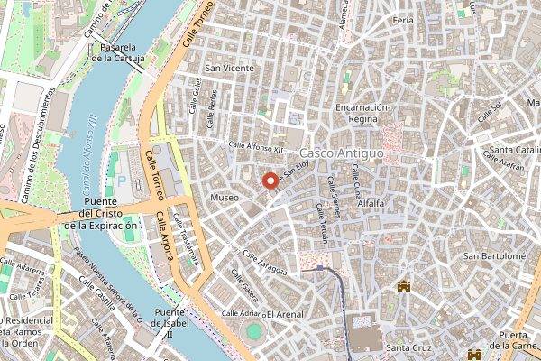 Map showing Sultan Kebab Pizzeria Halal in Seville